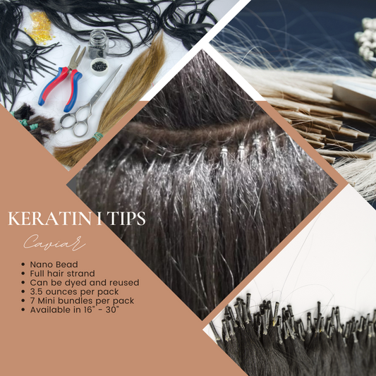 Keratin I Tip Micro Links - Caviar
